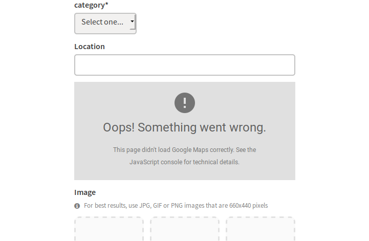 Google Maps Javascript Api Error Apinotactivatedmaperror Sharetribe Go Community Edition Sharetribe Community Forum