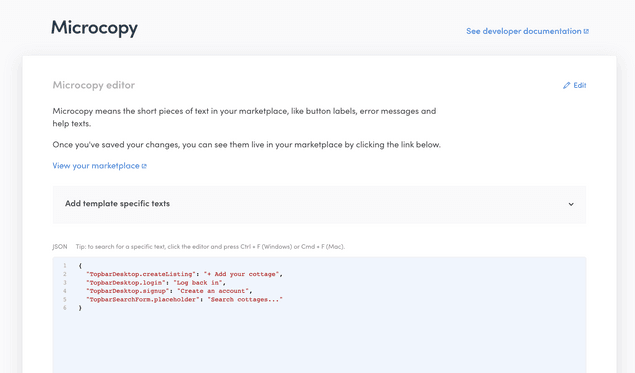 Modified Topbar microcopy in Console