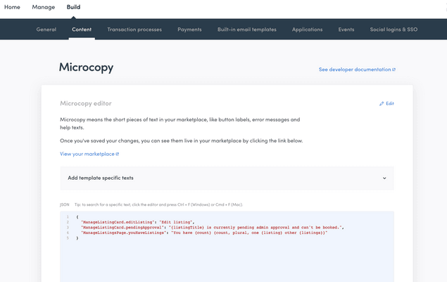 Add microcopy key-value pairs