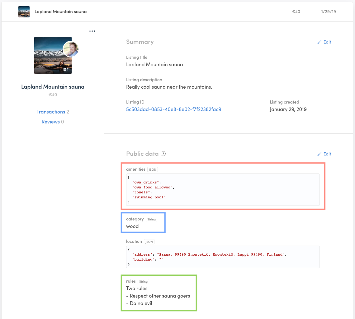 Listing public data in Console