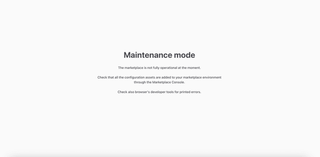 Maintenance mode page